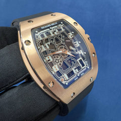 Rechard Mille Rose Gold Plain Bust Down Watch