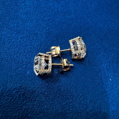 3.Ct Each Round Cut D VS1 Lab Grown Diamond Engagement Stud Earrings