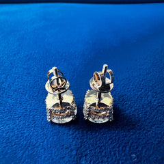 3.Ct Each Round Cut D VS1 Lab Grown Diamond Engagement Stud Earrings