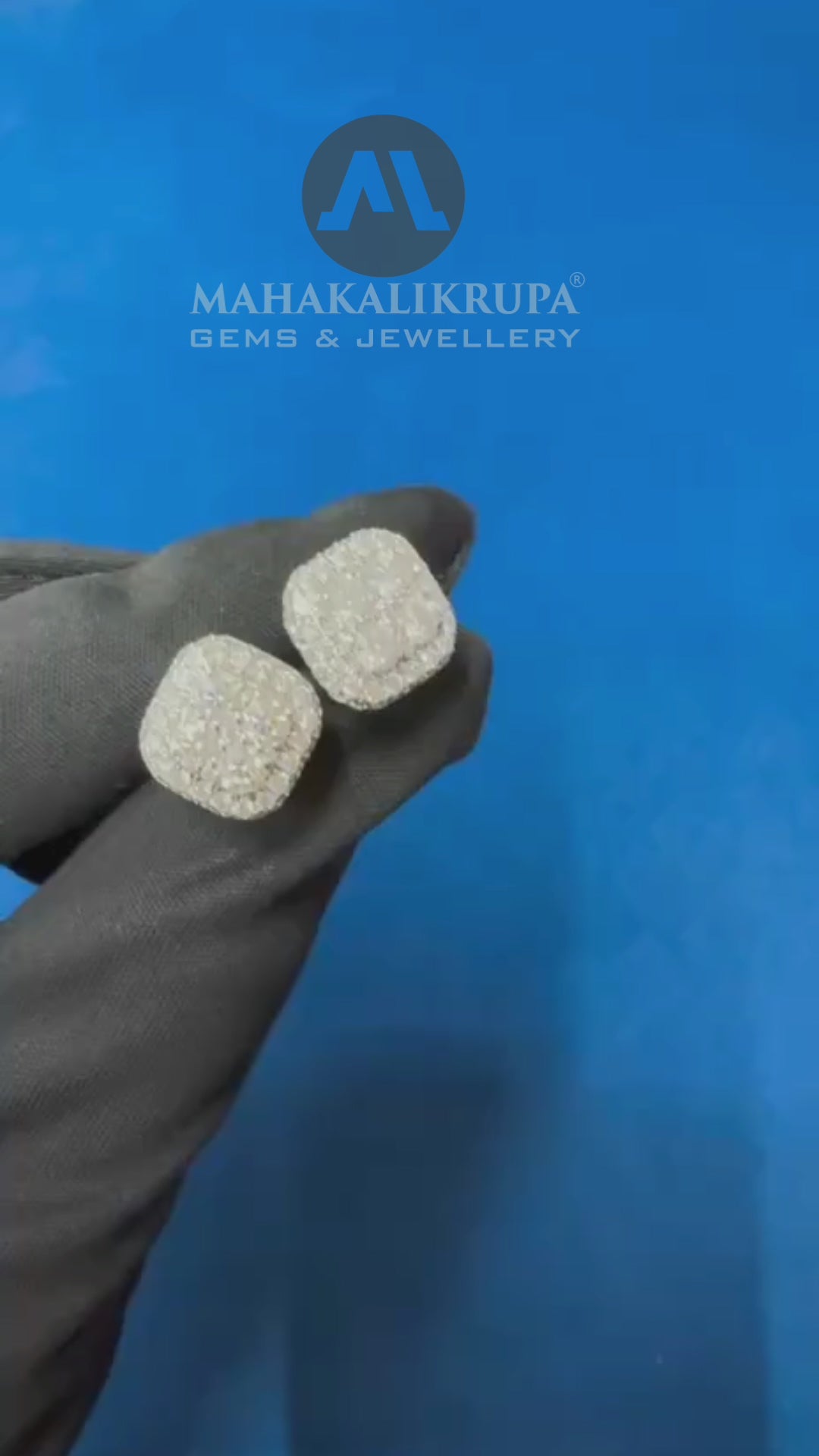 Halo Diamond Screw Back Earrings,EF-VS Lab Diamond Bridal Earrings,Eco Friendly Diamond Earrings