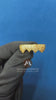 14KT Yellow Gold Princess Cut Teeth Plain Gold Grillz Set