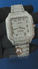 Iced Out VVS Lab Diamond Arabic Dial Men's Bust Down Wrist watch