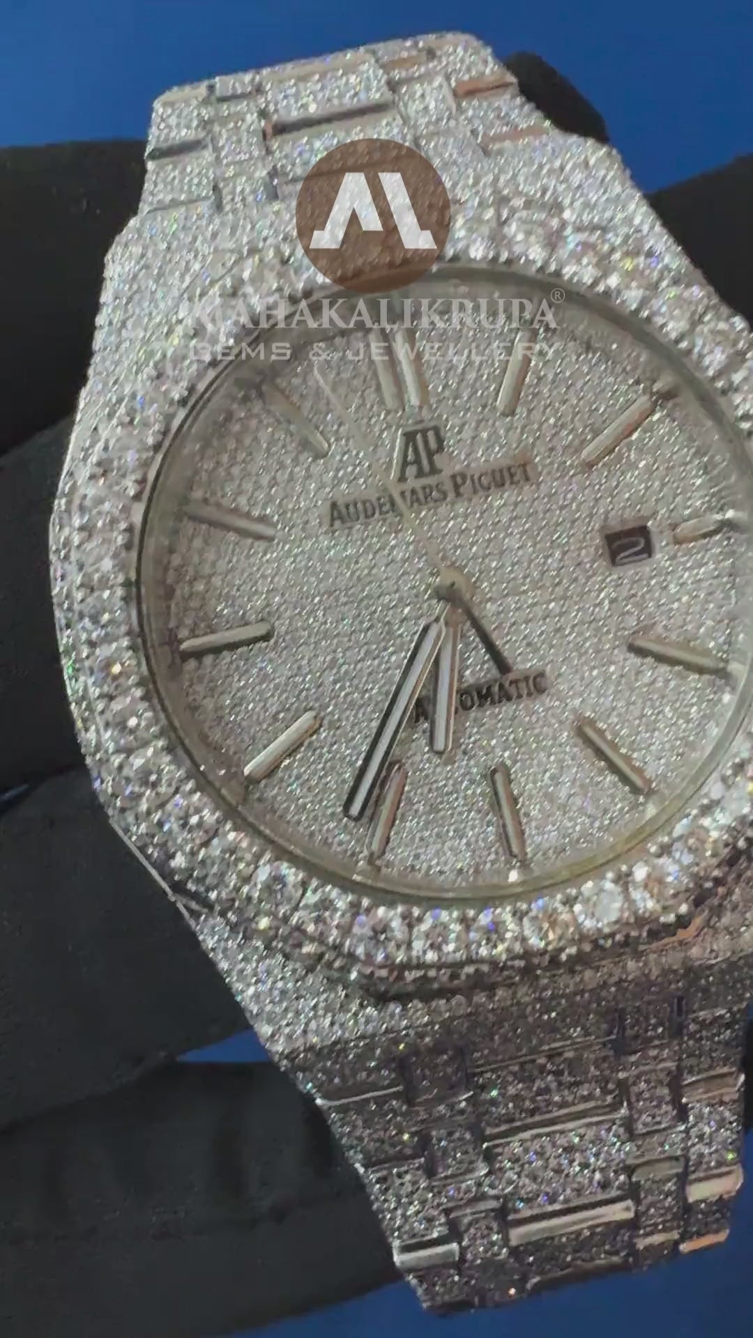 Iced out customize VVS lab Diamond Bust Down Hip Hop Watch